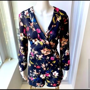 COPY - DYNAMITE Floral Long Sleeve Jumpsuit Romper